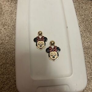 Disney Minnie Mouse Red and Black Earrings
